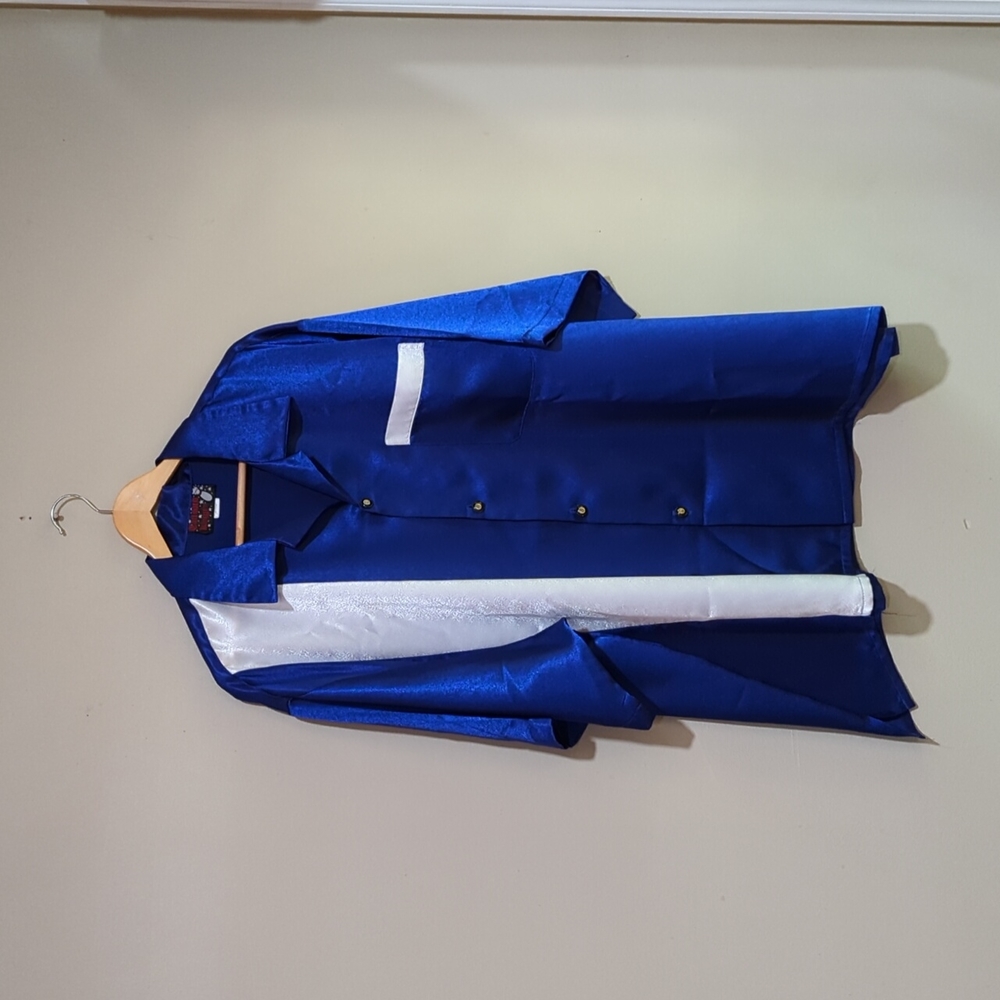 men's 3XL blue bowling shirt
